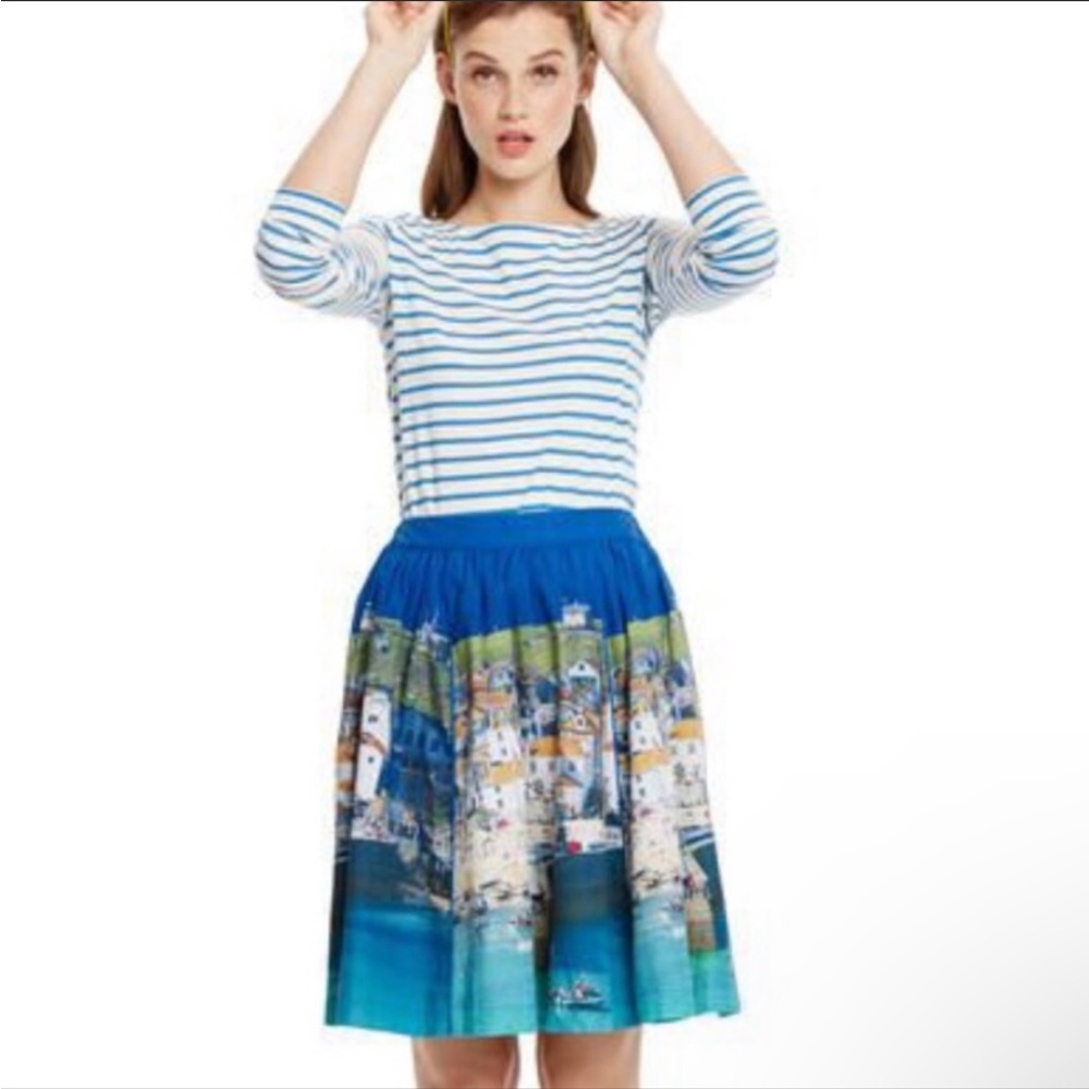 Boden Beach Scene Skirt 🌊🏖️